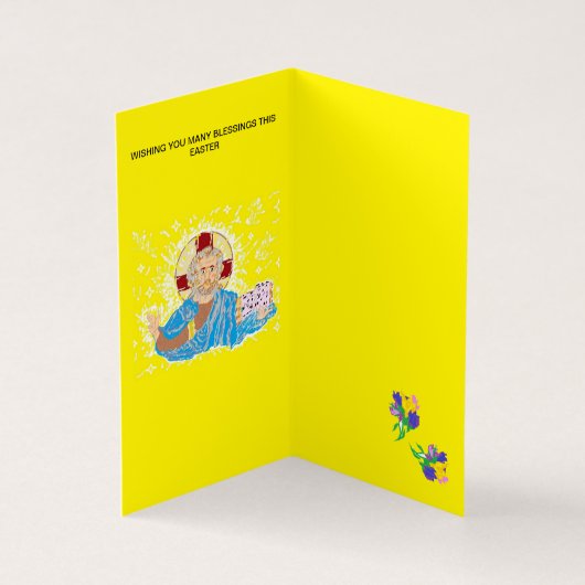 Geklappte Karte glücklich Ostern (Innenseite)