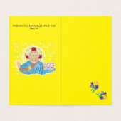 Geklappte Karte glücklich Ostern (Innenseite Aufgefaltet)