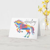 Geklappte Karte Heilpferd von Sherry Jarvis (Gelbe Blume)