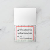 Geklappter Dankeschön Card Burlap Mr. und Mrs Bann Dankeskarte (Innenseite)