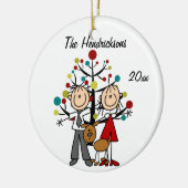 Gekleidete oben Paare mit Hundepersonalisierter Keramikornament (Links)