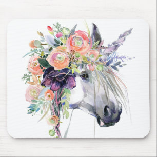 Gekleidetes BlumenEinhorn Mousepad