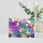 gekleurde blaadjes postkarte (Stehend Vorderseite)