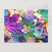 gekleurde blaadjes postkarte (Vorderseite)