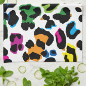 Gekleurde Luipaard print, dierenprint patroon. Geschirrtuch (Gefaltet)