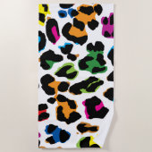 Gekleurde Luipaard print, dierenprint patroon. Strandtuch (Vorderseite)