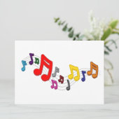 Gekleurde muziek, balken. Liefde voor muziek. Karte (Stehend Vorderseite)