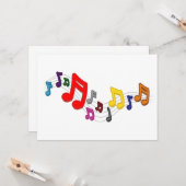 Gekleurde muziek, balken. Liefde voor muziek. Karte (Vorderseite/Rückseite Beispiel)