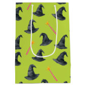 Geklickte, gute Rosa und grüne Hexe-Wrap-Geschenkt Mittlere Geschenktüte (Rückseite)