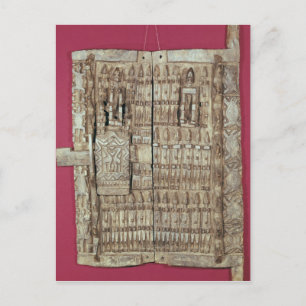 Geklirte Tür für einen Kornspeicher Postkarte