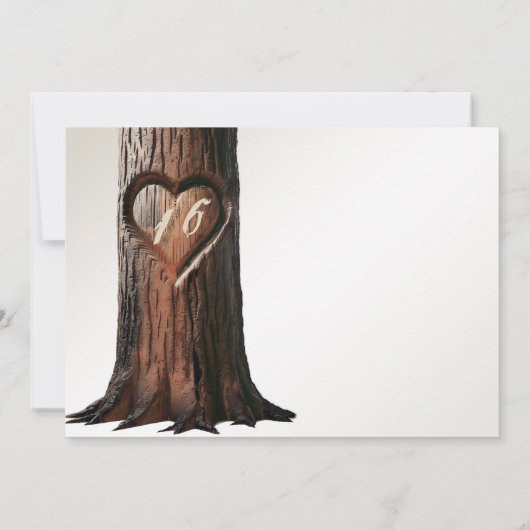 Geklirter Herztreppenstich Rustikaler Minimaler Sü Einladung (Rückseite)