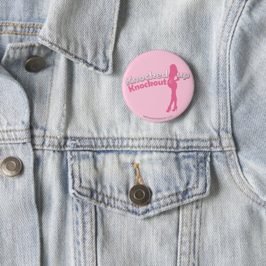 Geklopft herauf knockout Babyparty Mama-zu- Button (Beispiel)