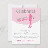 Geklopft herauf knockout Babyparty Mama-zu- Einladung (Rückseite)