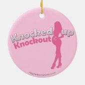 Geklopft herauf knockout Babyparty Mama-zu- Keramikornament (Hinten)
