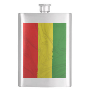 Geknitterte Rastafarian Flagge Flachmann