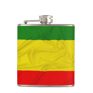 Geknitterte Rastafarian Flagge Flachmann