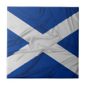 Geknitterte Schottland-Flagge Fliese (Vorderseite)