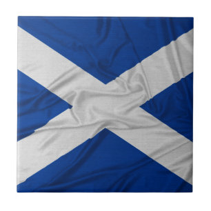 Geknitterte Schottland-Flagge Fliese