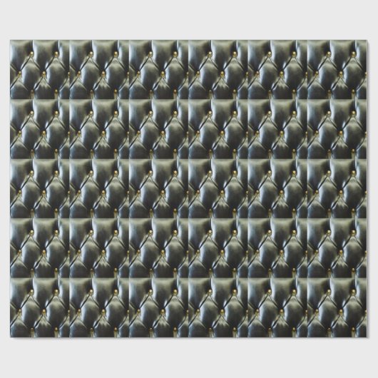 Geknöpftes ledernes Packpapier (Flach)