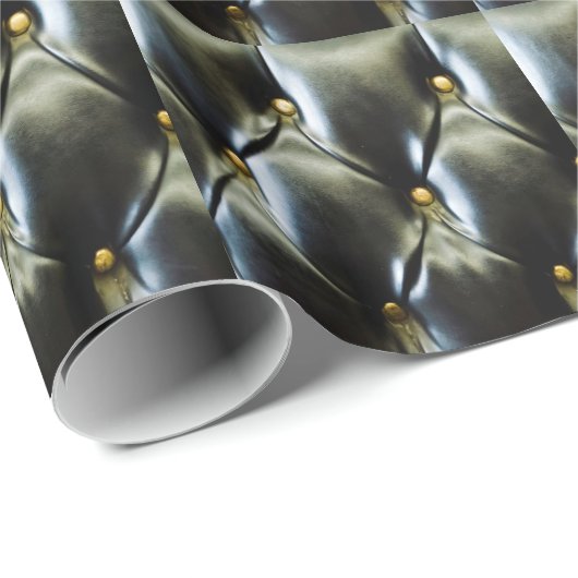 Geknöpftes ledernes Packpapier (Rolleneckpunkt)