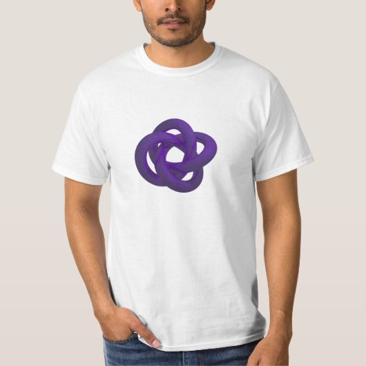 Geknoteter Torus - lila T-Shirt (Vorderseite)