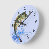 Gekobrönte Basshüpfen Runde Wanduhr (Winkel)