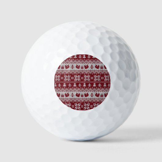 Gekocht, Weihnachten, Eichhörnchen, Vintages Muste Golfball (Vorderseite)