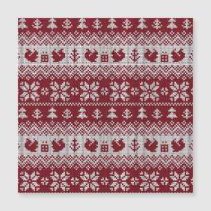 Gekocht, Weihnachten, Eichhörnchen, Vintages Muste Magnetkarte