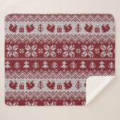 Gekocht, Weihnachten, Eichhörnchen, Vintages Muste Sherpadecke (Vorderseite (Horizontal))