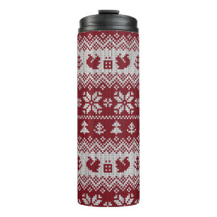 Gekocht, Weihnachten, Eichhörnchen, Vintages Muste Thermosbecher