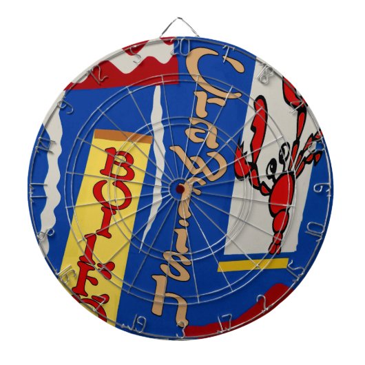 gekochte Crawfish Abstract Design Dartscheibe (vorne)