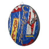 gekochte Crawfish Abstract Design Dartscheibe (Vorderseite rechts)