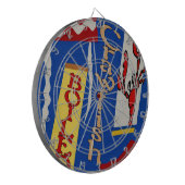 gekochte Crawfish Abstract Design Dartscheibe (Vorderseite Links)