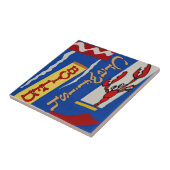 gekochte Crawfish Abstract Design Fliese (Seite)