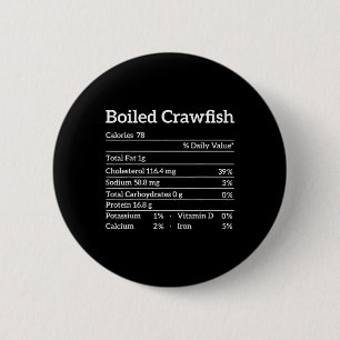 Gekochte Crawfish Nutrition Fakten für die Lebensm Button