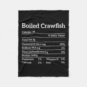Gekochte Crawfish Nutrition Fakten für die Lebensm Fleecedecke