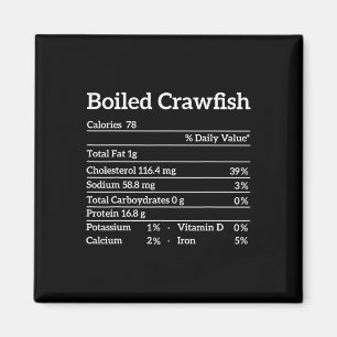 Gekochte Crawfish Nutrition Fakten für die Lebensm Magnet