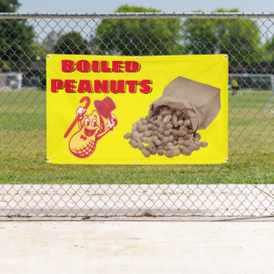 Gekochte Erdnüsse zu verkaufen Zaun Banner