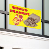 Gekochte Erdnüsse zum Verkauf Banner (Äußeres Gebäude)