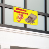 Gekochte Erdnüsse zum Verkauf Banner (Äußeres Gebäude)