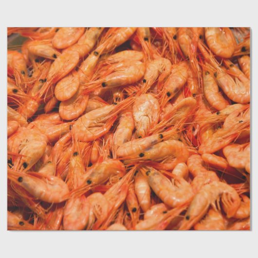 Gekochte Garnele Geschenkpapier (Flach)