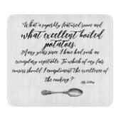 gekochte Kartoffeln Schneidebrett (Vorderseite)