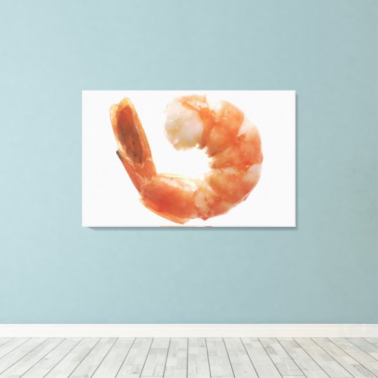Gekochter Garnele Leinwanddruck (Insitu (Holzboden))
