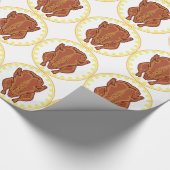 Gekochter Huhn-Vektor Geschenkpapier (Ecke)