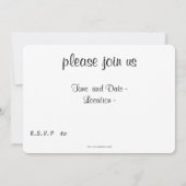 Gekommen feiern Sie Einladung (Rückseite)