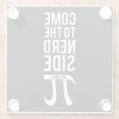 Gekommen zur Nerd-Seite Glasuntersetzer (Rückseite)