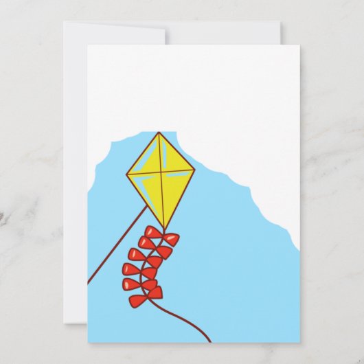 Gekommene Fliege ein Drachen lädt ein Einladung (Rückseite)