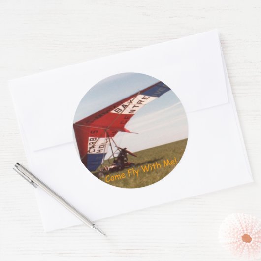 "Gekommene Fliege mit mir!" Aufkleber (Umschlag)