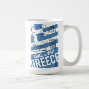Gekommener Besuch Griechenland Kaffeetasse