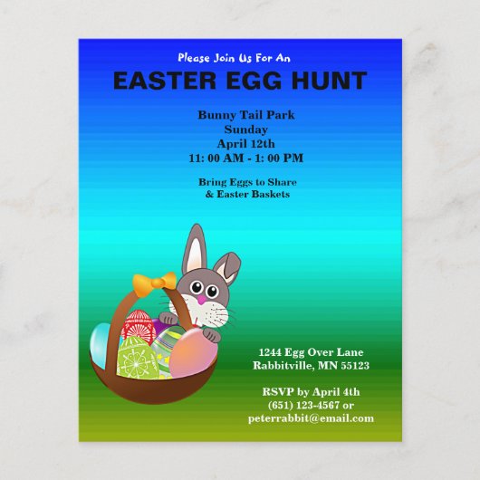 Gekönte Eier & Bunny Ostereier Jagen Flyer (Vorne)